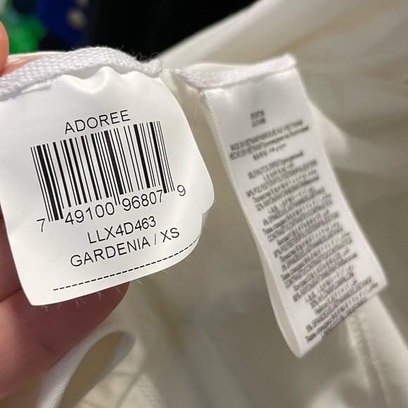 BCBGMaxAzria Adoree Ruffle Back Blazer Off White Ivory Gardenia XS NWOT - Picture 8 of 13